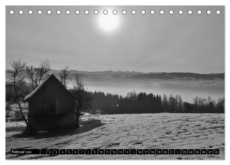 Produktbild: Stille Momente in Schwarz-Weiss (Tischkalender 2026 DIN A5 quer), CALVENDO Monatskalender