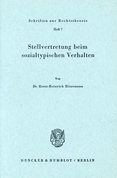 Produktbild: Stellvertretung beim sozialtypischen Verhalten.