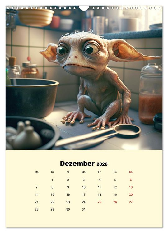 Produktbild: Monsteralarm. Die Invasion der kleinen Qu&auml;lgeister (Wandkalender 2026 DIN A3 hoch), CALVENDO Monatskalender