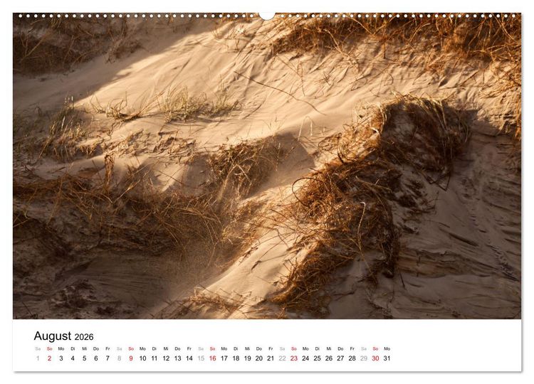 Produktbild: D&uuml;nenmomente - Ein Tag in den D&uuml;nen Nordj&uuml;tlands (hochwertiger Premium Wandkalender 2026 DIN A2 quer), Kunstdruck in Hochglanz