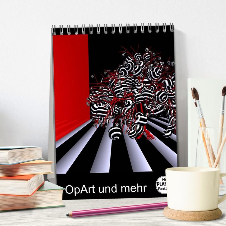 Produktbild: OpArt und mehr (Tischkalender 2026 DIN A5 hoch), CALVENDO Monatskalender