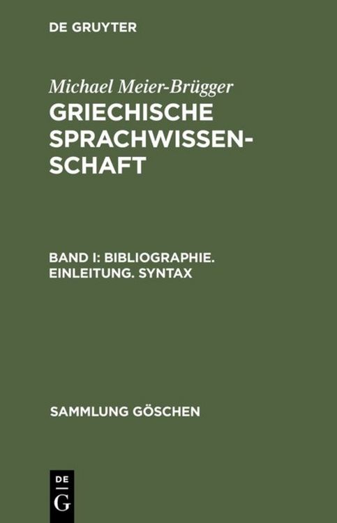 Produktbild: Bibliographie. Einleitung. Syntax
