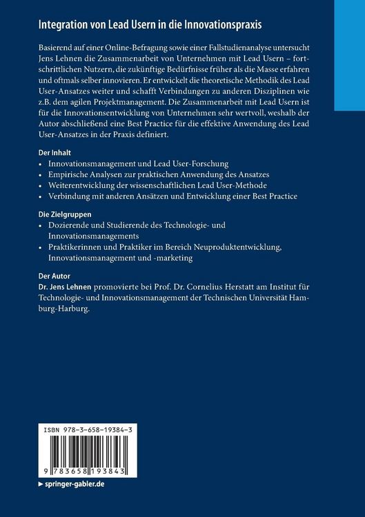 Produktbild: Integration von Lead Usern in die Innovationspraxis