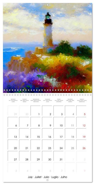 Produktbild: Fantasy lighthouses (Wall Calendar 2026 12 &times; 12 Inch) CALVENDO 12 Month Wall Calendar