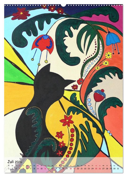 Produktbild: K&auml;tz, Petra Kolossa, Pop-Art-Kunstdrucke (hochwertiger Premium Wandkalender 2026 DIN A2 hoch), Kunstdruck in Hochglanz