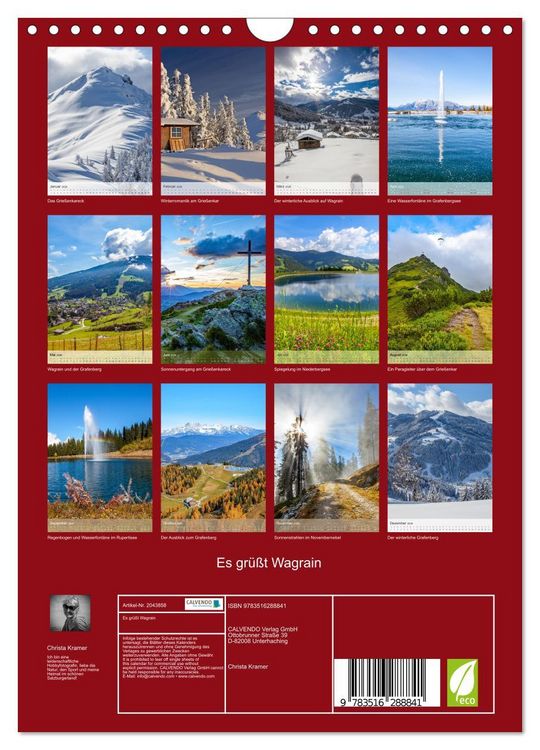 Produktbild: Es gr&uuml;&szlig;t Wagrain (Wandkalender 2026 DIN A4 hoch), CALVENDO Monatskalender