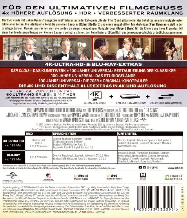 Produktbild: Der Clou (4K Ultra HD) (+ Blu-ray 2D)