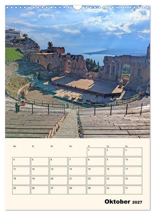 Produktbild: Taormina - &Auml;tna, Meer und antike Steine (Wandkalender 2027 DIN A3 hoch), CALVENDO Monatskalender