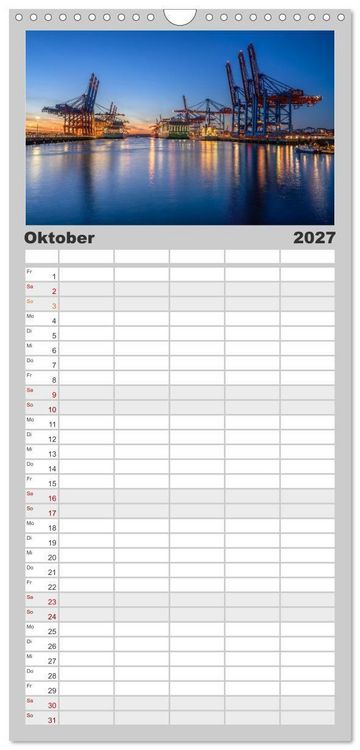 Produktbild: Familienplaner 2027 - Urbane Impressionen: Hansestadt Hamburg - Tor zur Welt mit 5 Spalten (Wandkalender, 21 x 45 cm) CALVENDO