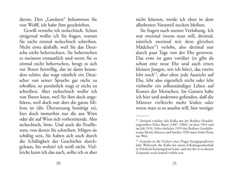 Produktbild: Briefe an Milena (Prager Ausgabe)