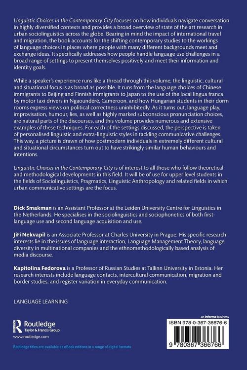 Produktbild: Linguistic Choices in the Contemporary City