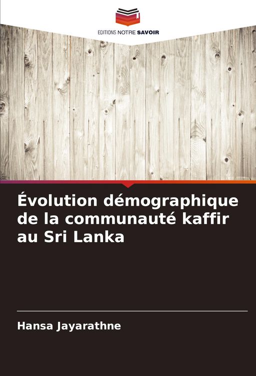 Produktbild: &Eacute;volution d&eacute;mographique de la communaut&eacute; kaffir au Sri Lanka