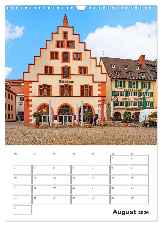Produktbild: Freiburg - Reiseplaner (Wandkalender 2026 DIN A3 hoch), CALVENDO Monatskalender
