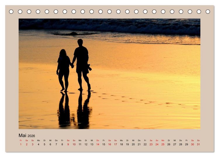 Produktbild: Den Sonnenuntergang gemeinsam genie&szlig;en (Tischkalender 2026 DIN A5 quer), CALVENDO Monatskalender