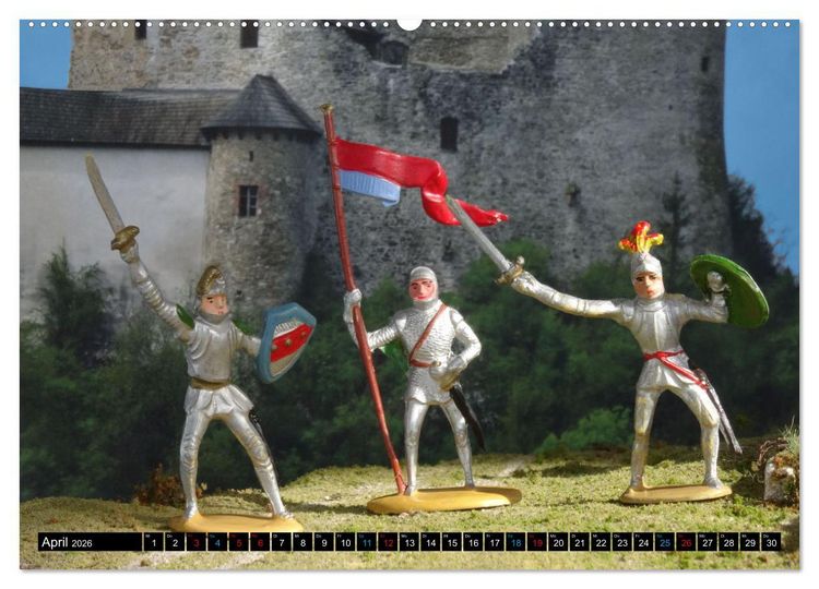 Produktbild: Landsknechte und Ritter im Modell (Wandkalender 2026 DIN A2 quer), CALVENDO Monatskalender