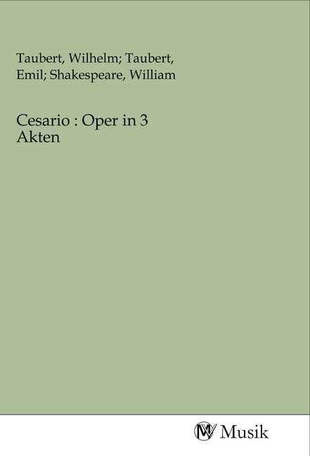 Produktbild: Cesario : Oper in 3 Akten