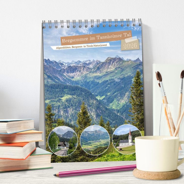 Produktbild: Bergsommer im Tannheimer Tal (Tischkalender 2026 DIN A5 hoch), CALVENDO Monatskalender