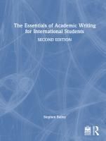 Produktbild: Bailey, S: Essentials of Academic Writing for International