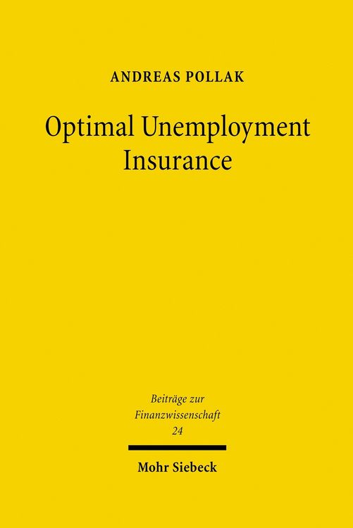 Produktbild: Optimal Unemployment Insurance