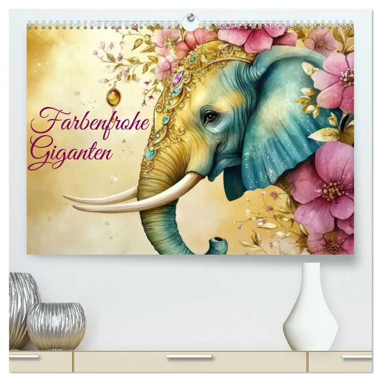 Produktbild: Farbenfrohe Giganten (hochwertiger Premium Wandkalender 2026 DIN A2 quer), Kunstdruck in Hochglanz