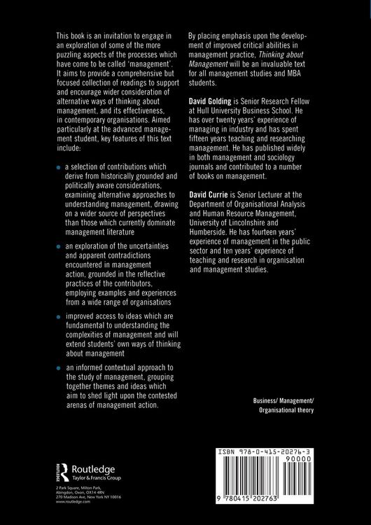 Produktbild: Thinking About Management