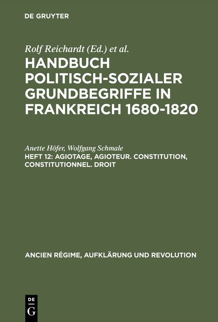 Produktbild: Agiotage, agioteur. Constitution, constitutionnel. Droit