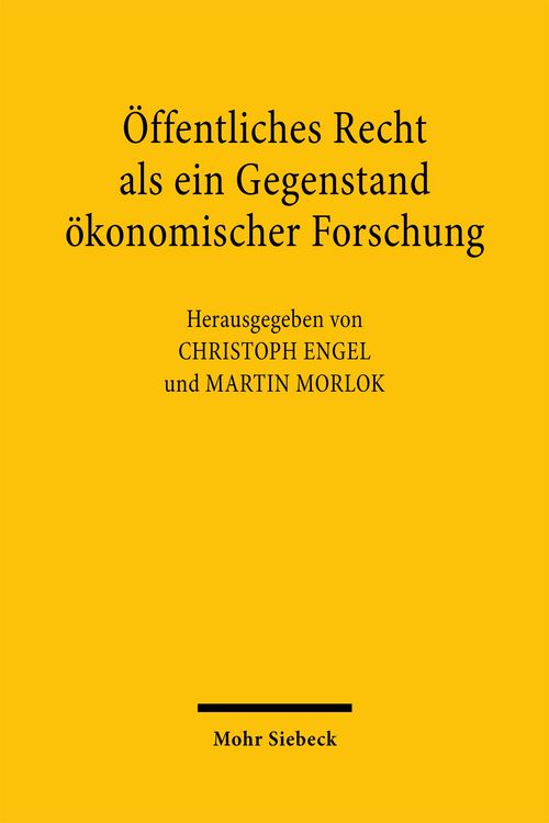 Produktbild: &Ouml;ffentliches Recht als ein Gegenstand &ouml;konomischer Forschung