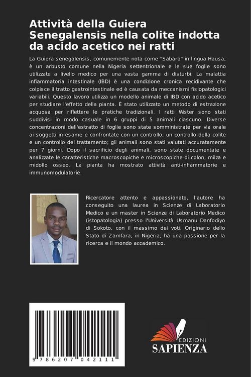 Produktbild: Attivit&agrave; della Guiera Senegalensis nella colite indotta da acido acetico nei ratti