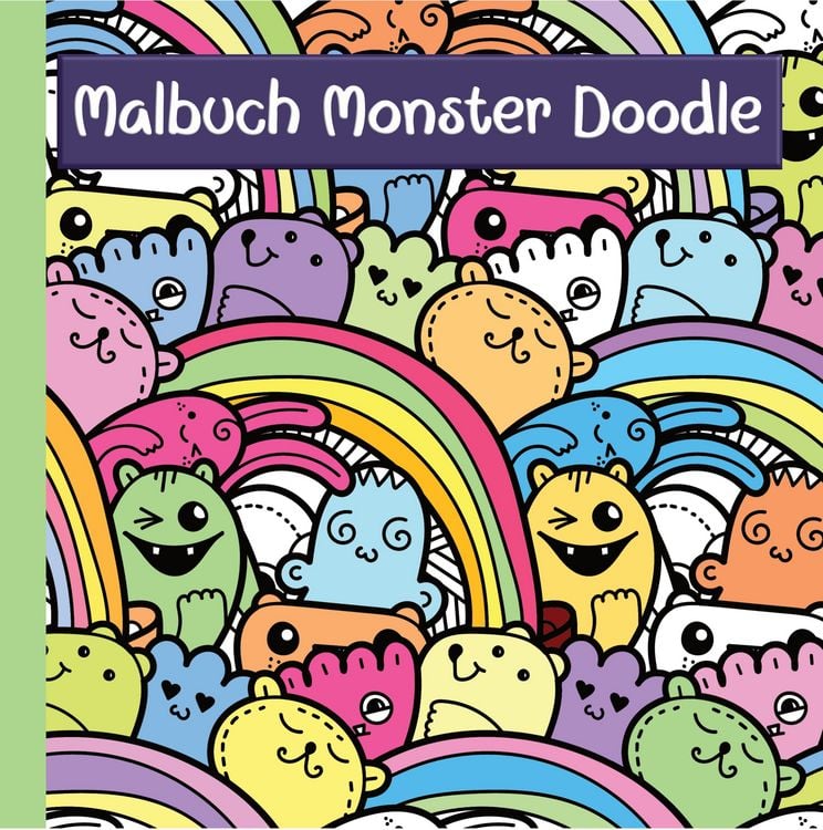 Produktbild: Monster Malbuch mit lustigen Doodle Motiven f&uuml;r Kinder ab 7 Jahren und Jugendliche - ideale Besch&auml;ftigung zur Konzentration und Entspannung
