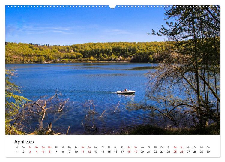 Produktbild: Sehenswertes in der Eifel - Die sch&ouml;nsten Maare (hochwertiger Premium Wandkalender 2026 DIN A2 quer), Kunstdruck in Hochglanz
