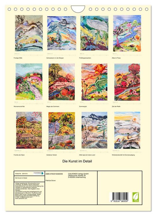 Produktbild: Die Kunst im Detail (Wandkalender 2026 DIN A4 hoch), CALVENDO Monatskalender