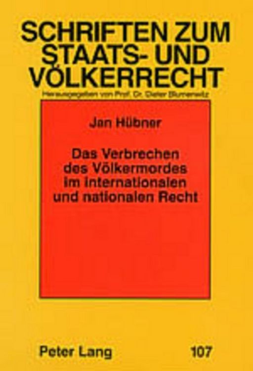 Produktbild: Das Verbrechen des V&ouml;lkermordes im internationalen und nationalen Recht