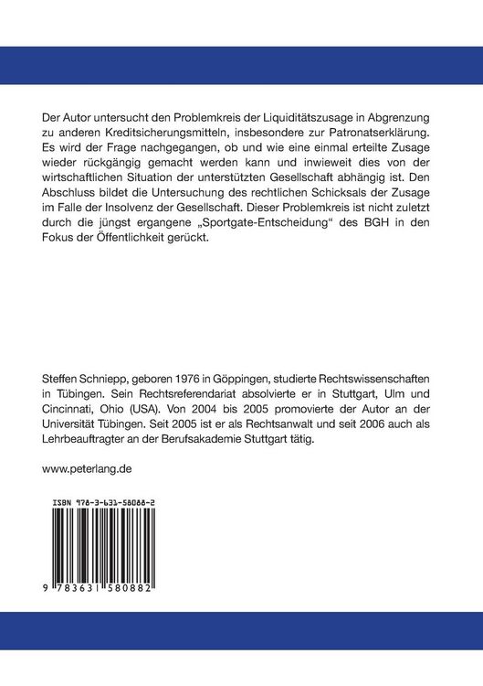 Produktbild: Die Liquiditätszusage