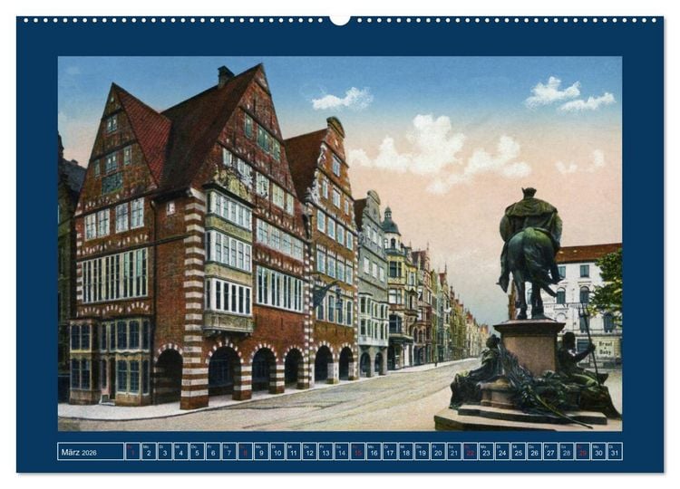 Produktbild: Historisches Bremen an der Weser von 1888 bis 1918 (hochwertiger Premium Wandkalender 2026 DIN A2 quer), Kunstdruck in Hochglanz