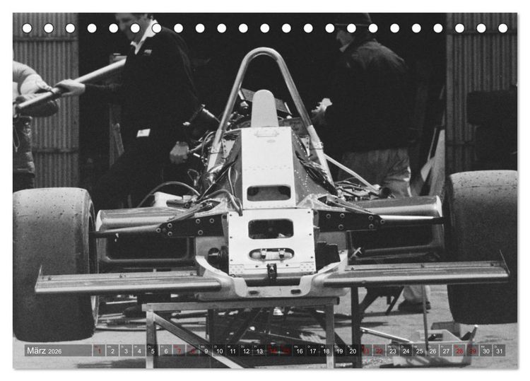 Produktbild: Formel, Rennen, Boxengasse 1971-&acute;83 (Tischkalender 2026 DIN A5 quer), CALVENDO Monatskalender