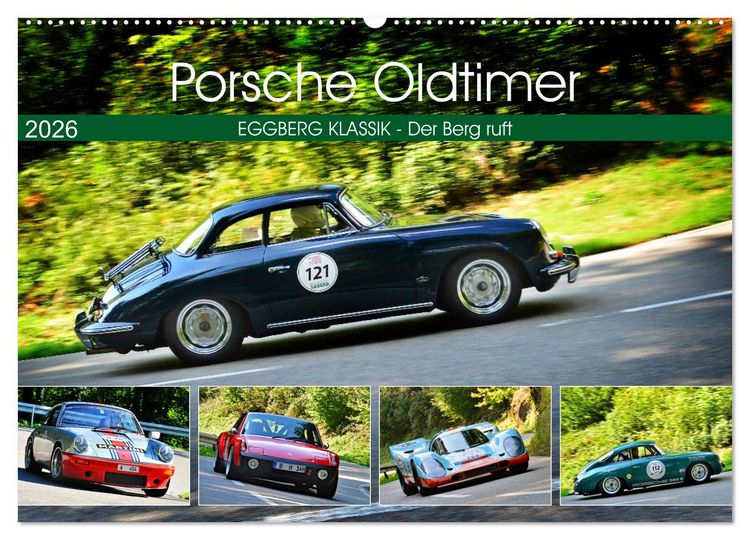 Produktbild: Porsche Oldtimer - EGGBERG KLASSIK - Der Berg ruft (Wandkalender 2026 DIN A2 quer), CALVENDO Monatskalender