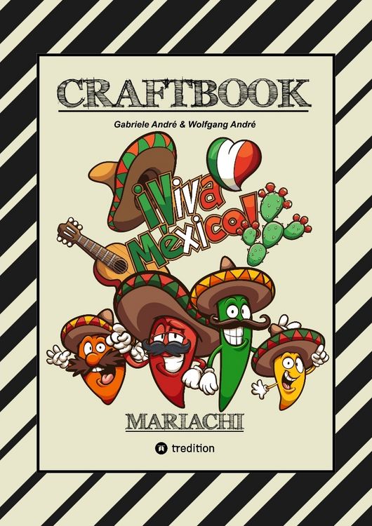 Produktbild: Craftbook - Bandidos - Gunslinger - Mexico - Mariachi - Wanted - Witzige Ausmalmotive - Knifflige R&auml;tsel - Tutorial - Skorpion - Chillifiguren