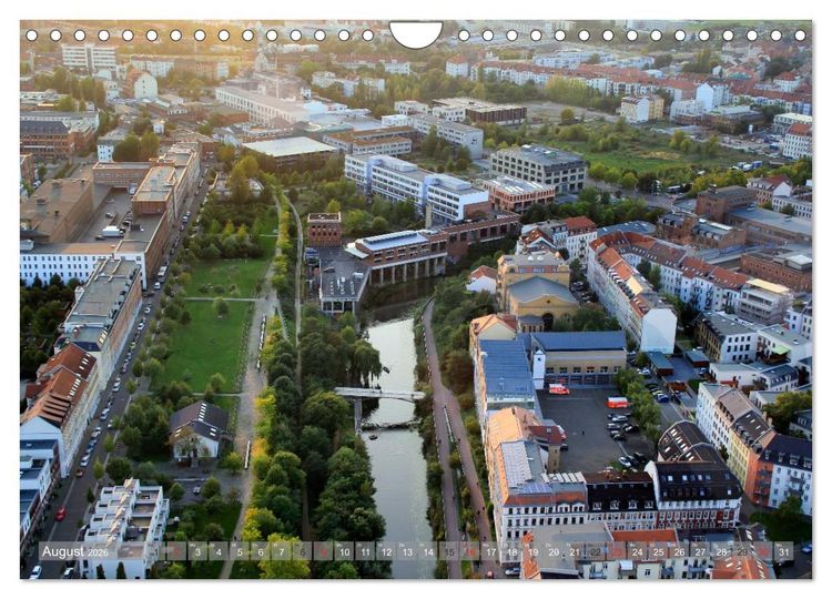 Produktbild: &Uuml;ber den D&auml;chern von Leipzig (Wandkalender 2026 DIN A4 quer), CALVENDO Monatskalender