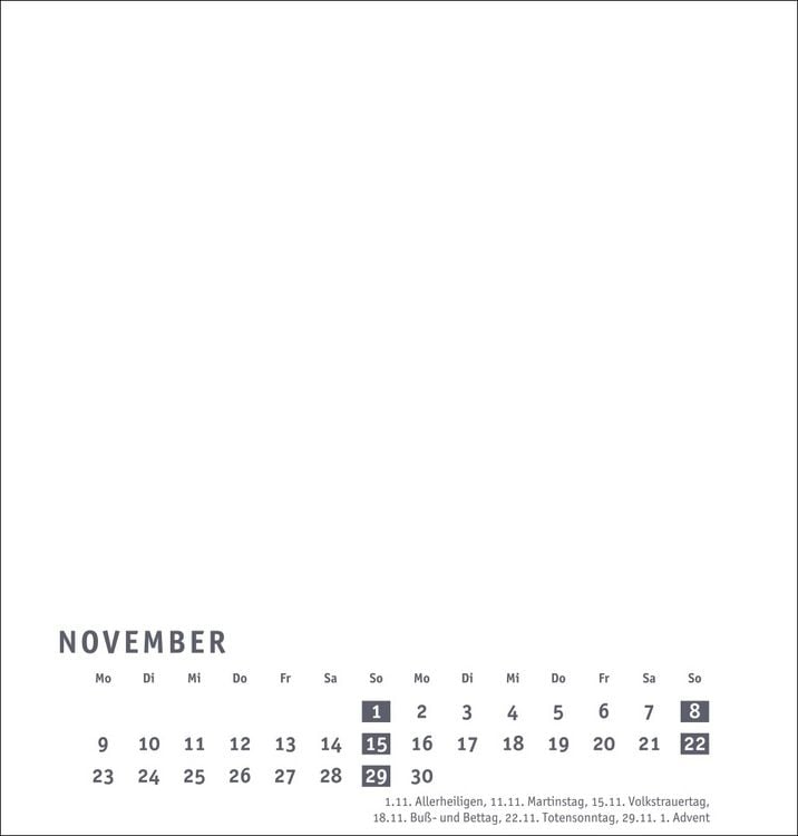 Produktbild: Premium-Bastelkalender weiß mittel 2026