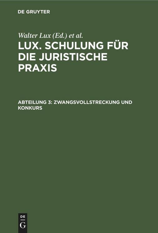 Produktbild: Zwangsvollstreckung und Konkurs