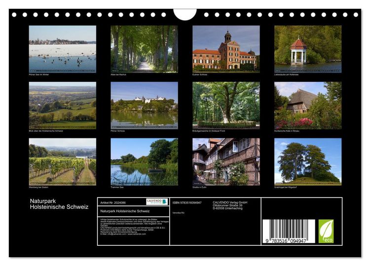 Produktbild: Naturpark Holsteinische Schweiz (Wandkalender 2026 DIN A4 quer), CALVENDO Monatskalender