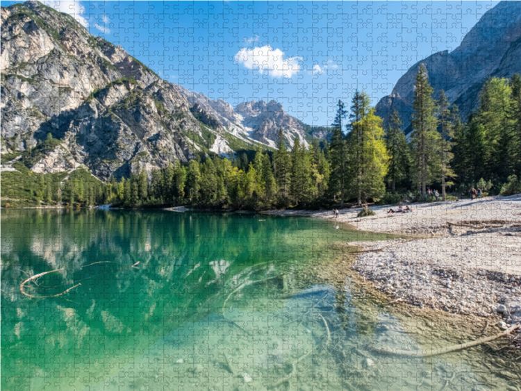 Produktbild: CALVENDO Puzzle Ein Traum von einem Bergsee, Pragser Wildsee 1000 Teile Lege-Gr&ouml;&szlig;e 64 x 48 cm Foto-Puzzle Bild von Christina Fink