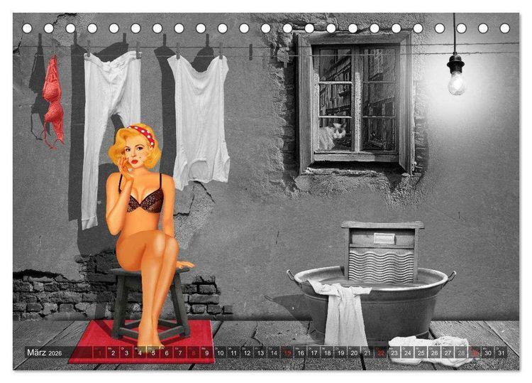 Produktbild: Rot wie die Liebe by Mausopardia (Tischkalender 2026 DIN A5 quer), CALVENDO Monatskalender
