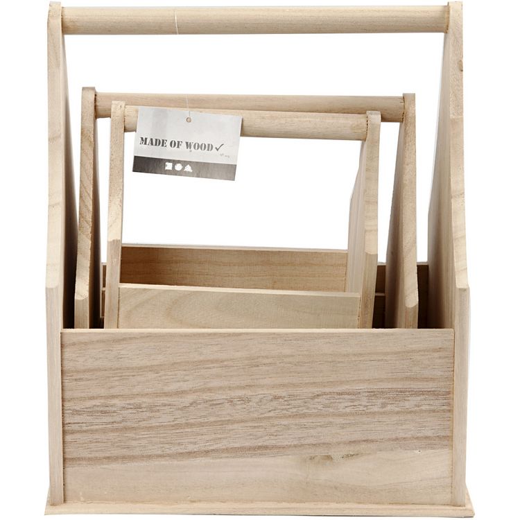 Produktbild: Creativ Company Flaschentr&auml;ger, Gr&ouml;&szlig;e 24x17,5x28 cm, 3 Stk/ 1 Set