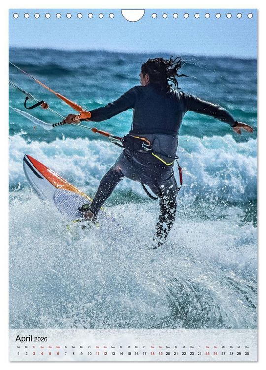 Produktbild: Kitesurfen - Fun pur (Wandkalender 2026 DIN A4 hoch), CALVENDO Monatskalender