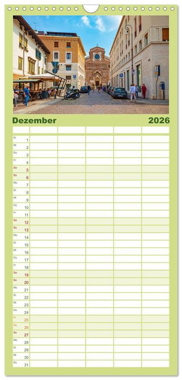 Produktbild: Familienplaner 2026 - Udine - die Stadt der Engel mit 5 Spalten (Wandkalender, 21 x 45 cm) CALVENDO