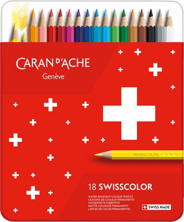 Produktbild: CARAN D'ACHE Farbstifte Swisscolor(TM), 18 Farben