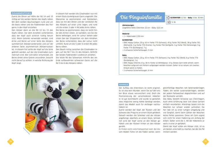 Produktbild: Niedliche Tierfamilien - Gro&szlig;e und kleine Amigurumis h&auml;keln