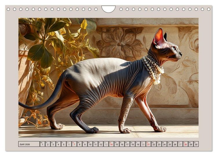 Produktbild: Sphinx Katzen. Eleganz auf leisen Pfoten (Wandkalender 2026 DIN A4 quer), CALVENDO Monatskalender