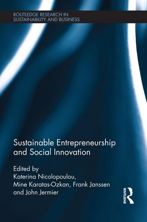 Produktbild: Sustainable Entrepreneurship and Social Innovation